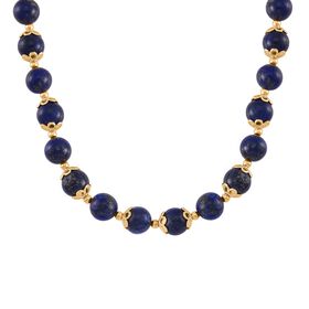 Lapislazuli Halskette, ca. 45 cm, vergoldet ca. 355,00 ct