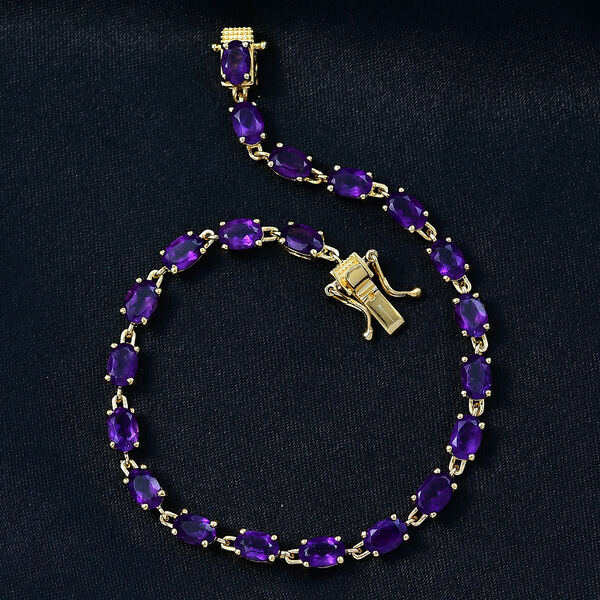 EVER TRUE Afrikanischer Amethyst Armband ca. 19 cm Nickelfreies Messing ca. 9.85 ct image number 1