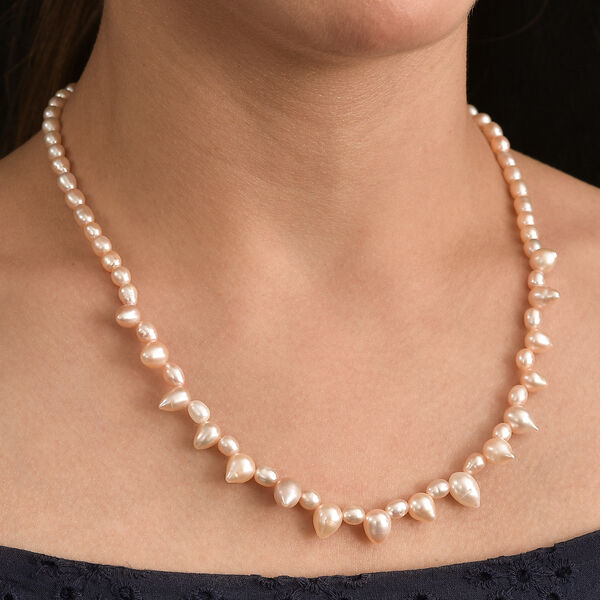 AA mehrfarbige Süßwasser Perle Halskette, 45+5 cm image number 3