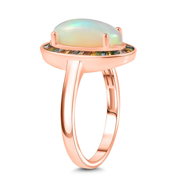 D&rsquo;Joy AA nat&uuml;rlicher, &auml;thiopischer Welo Opal und mehrfarbiger Diamant Ring - 2,64 ct. image number 5