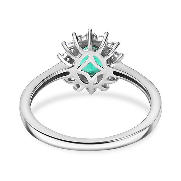 LUXURIANT AAA Labor kolumbianischer Smaragd und Moissanit Ring - 1 ct. image number 6