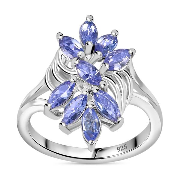 Tansanit Ring 925 Silber rhodiniert (Größe 16.00) ca. 1,25 ct image number 4