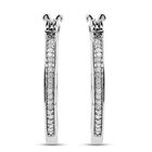 Diamant-Ohrringe, 925 Silber platiniert ca. 0,25 ct