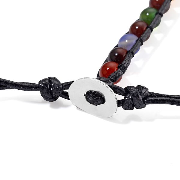 Flexible mehrfarbige Achat Halskette - 80 ct. image number 5