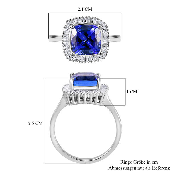 RHAPSODY AAAA Tansanit und VS EF Diamant Ring in 950 Platin - 2,80 ct. image number 6
