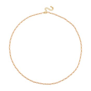 Goldene Muschelkernperle Halskette ca. 50cm + 5cm Extender, Std Gelb