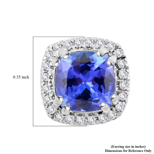 RHAPSODY AAAA Tansanit und VS-EF Diamant Ohrringe in 950 Platin - 2,35 ct. image number 5