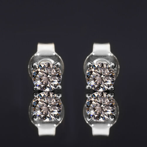 LUXURIANT DIAMOND - VS-GH Labor Diamant Ohrringe, 925 Silber platiniert - 0,33 ct. image number 4
