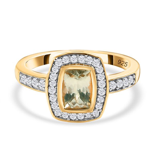 AAA Turkizit und Zirkon-Ring - 1,54 ct.