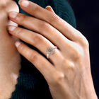 Natürlicher Champagner Diamant Ring, 925 Silber Roségold Vermeil (Größe 18.00) ca. 0,50 ct image number 2