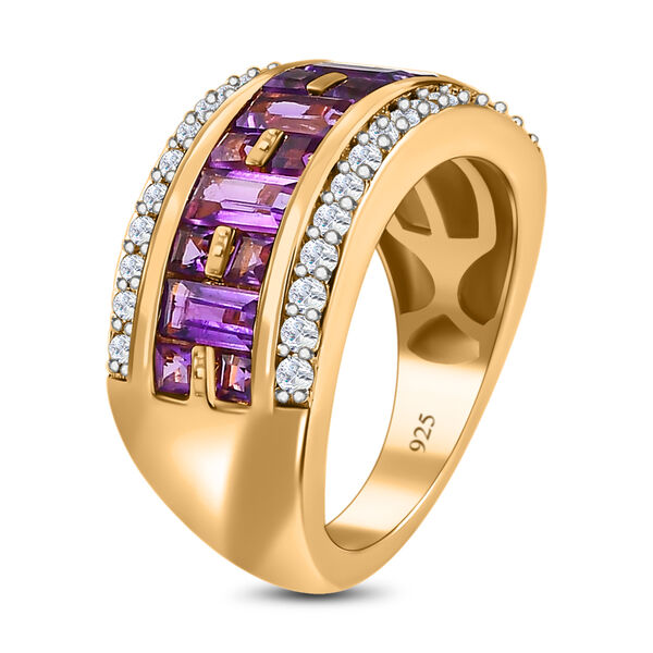 Afrikanischer Amethyst Ring, 925 Silber vergoldet (Gr&ouml;&szlig;e 16.00) ca. 2.30 ct image number 4