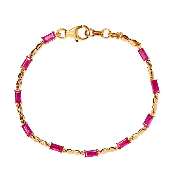 Afrikanisches Rubin-Armband in Silber