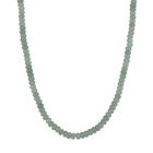 Grüne Aventurin Halskette, ca. 45 cm+ 5 cm extender, Reiner Edelstahl, ca. 200.00 ct