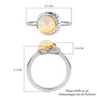 Natürlicher Äthiopischer Opal Sonne, Mond und Erde Ring 925 Silber Zweifarbige Beschichtung image number 8