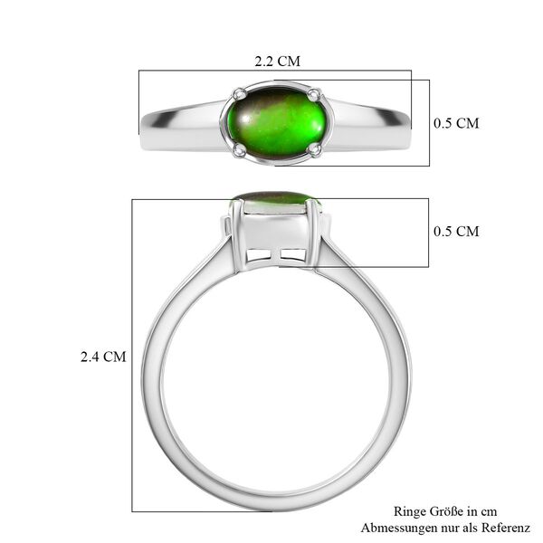 D'Joy Ammolit Ring, 925 Silber platiniert - 0,87 ct. image number 6