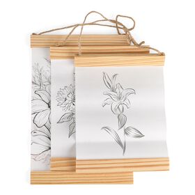 4er-Set Malset mit Acrylmarkern und Aufbewahrungsbox, Blumen-Skizzen