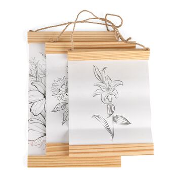 4er-Set Malset mit Acrylmarkern und Aufbewahrungsbox, Blumen-Skizzen