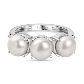 Süßwasser Perle (ca. 6-6.5mm) Ring Nickelfreies Messing (Größe 16.00) (10-15 Werktage Lieferzeit)