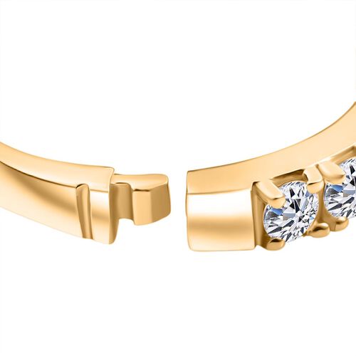 LUXURIANT DIAMOND - Lab Grown Diamant SI Ring 925 Silber 750 Gelbgold Vermeil (Größe 17.00) ca. 1.00 ct image number 6