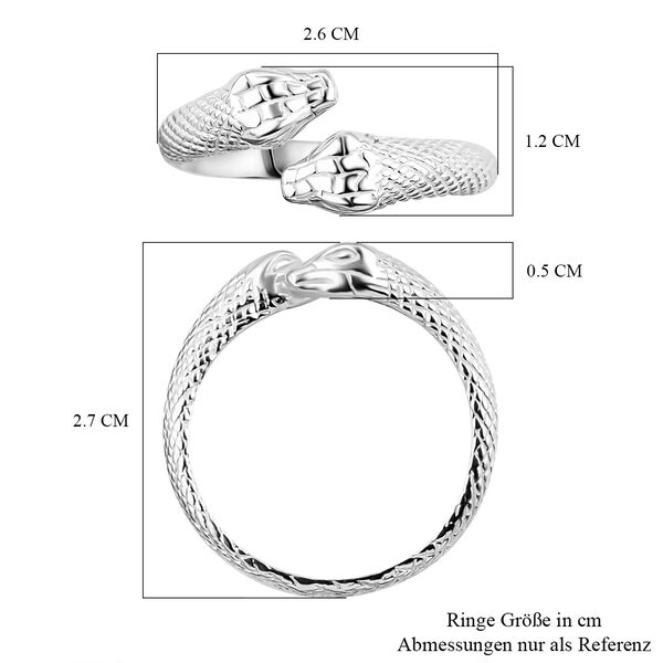 Royal Bali Kollektion - Bypass Ring in 925 Silber image number 5