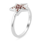 LUSTRO STELLA - Granat Zirkonia Stern Ring 925 Silber image number 4