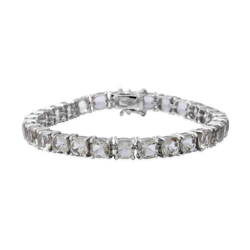 Prasiolit-Armband, ca. 19 cm, 925 Silber platiniert ca. 26,10 ct image number 0