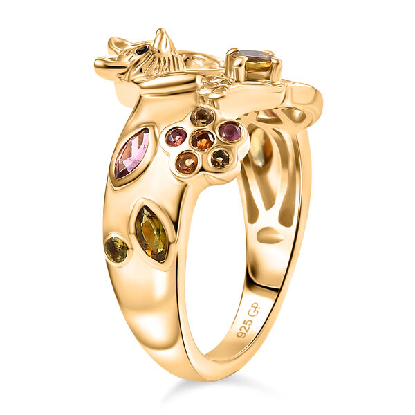 GP Trionfo Kollektion - AA Multi-Turmalin und Kanchanaburi blauer Saphir Ring - 0,69 ct. image number 6