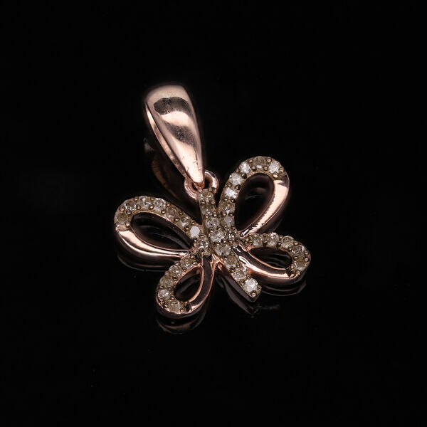 Nat&uuml;rlicher Champagner-Diamant-Anh&auml;nger - 0,15 ct. image number 2