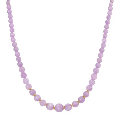 D'Joy Kunzit Halskette ca. 50 cm 925 Silber gelb vergoldet ca. 250.00 ct