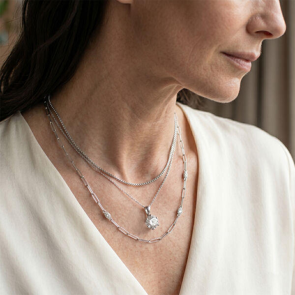 LUXURIANT IGI zertifizierter VS-EF Labor Rundschliff Diamant Anh&auml;nger in 950 Platin - 5 ct. image number 3