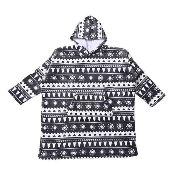 Doppellagiger Hoodie mit Tasche, Grau