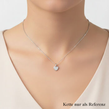 LUSTRO STELLA wei&szlig;er Zirkonia Herz Anh&auml;nger