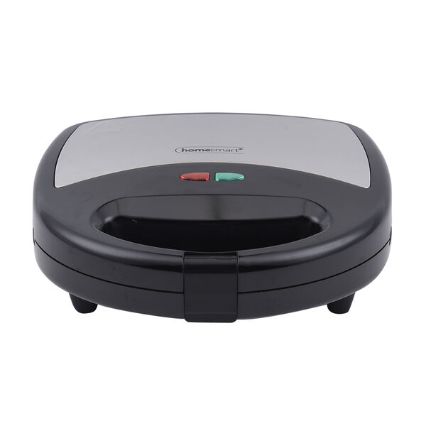 HOMESMART - tragbarer Sandwichmaker mit 3 austauschbaren Einsätzen, Größe 24x23x9 cm, Schwarz image number 1