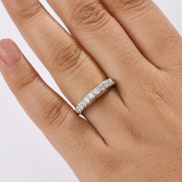 Moissanit Ring 925 Silber rhodiniert (Gr&ouml;&szlig;e 17.00) ca. 0,76 ct image number 3