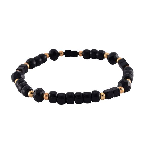 6er Set - J Francis gefertigt aus Harz: 5 Armb&auml;nder und Zebra-Muster Uhr, vergoldet image number 9