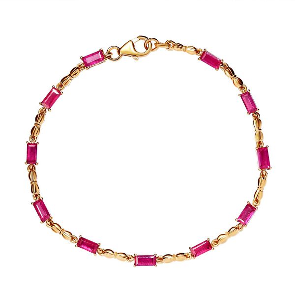 Afrikanisches Rubin-Armband in Silber image number 0