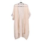 Kurzärmeliger Spitzenkimono Größe: 70x87, beige