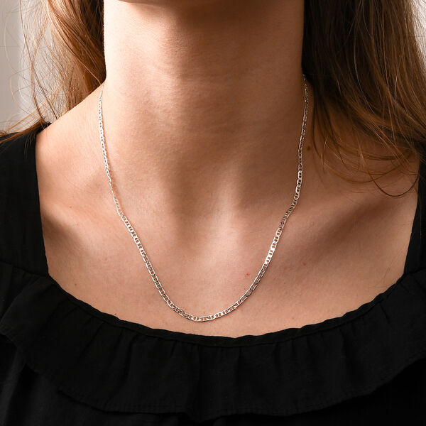 Mariner Kette 45 cm in 925 Silber versilbert image number 2