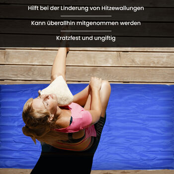 K&uuml;hlende Gel Matratzenauflage, blau