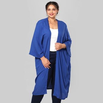 Einzigartiger Duster Kimono, Einheitsgr&ouml;&szlig;e, Blau