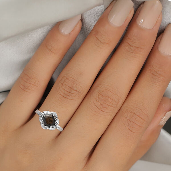 Schokoladen Saphir Ring Edelstahl  ca. 2,13 ct image number 3