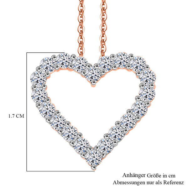 LUXURIANT DIAMOND - Lab Grown Diamant SI-GH SGL zertifiziert Schmuckset ca. 45 cm 925 Silber 750 Roségold Vermeil ca. 1.00 ct image number 6