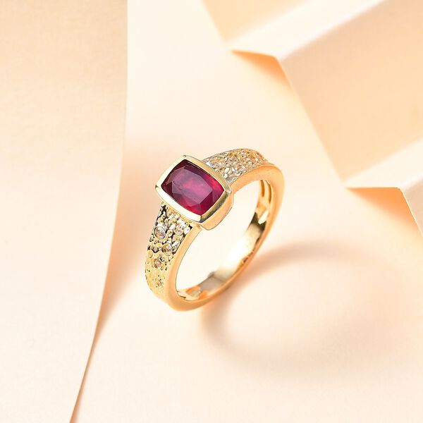 Afrikanischer Rubin und Zirkon-Ring - 1,45 ct. image number 2