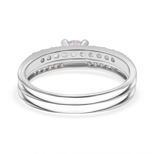 Lustro Stella weiße Zirkonia Stacking-Ringe image number 5