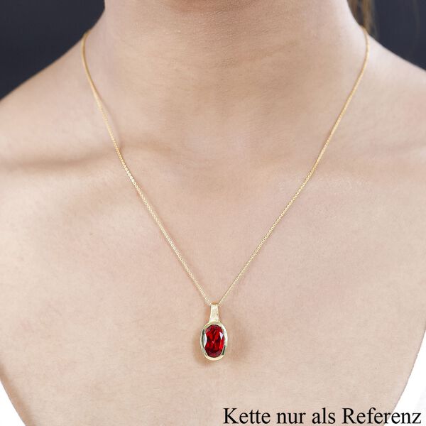 Synthetischer Padparadscha-Saphir Anh&auml;nger, ca. 7,04 ct. image number 2