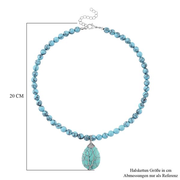 Blaue Howlit Halskette, ca. 45 cm + 5 cm extender, ca. 230.00 ct image number 6