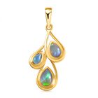 Nat&uuml;rlicher, &auml;thiopischer Opal-Anh&auml;nger, 925 Silber vergoldet ca. 0,75 ct