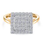 LUXURIANT DIAMOND - Lab Grown Diamant SI-GH SGL zertifiziert Ring 375 Gold (Gr&ouml;&szlig;e 17.00) ca. 1.00 ct