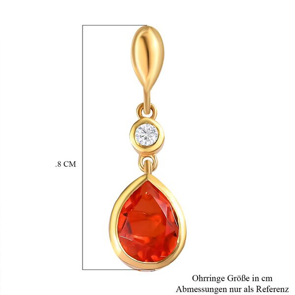 Padparadscha Triplett Quarz und wei&szlig;er Zirkon-Anh&auml;nger - 1,94 ct. image number 6