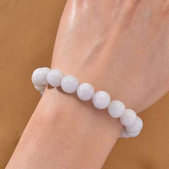 Flexibles, nat&uuml;rliches wei&szlig;es Jade Armband - 180 ct.
